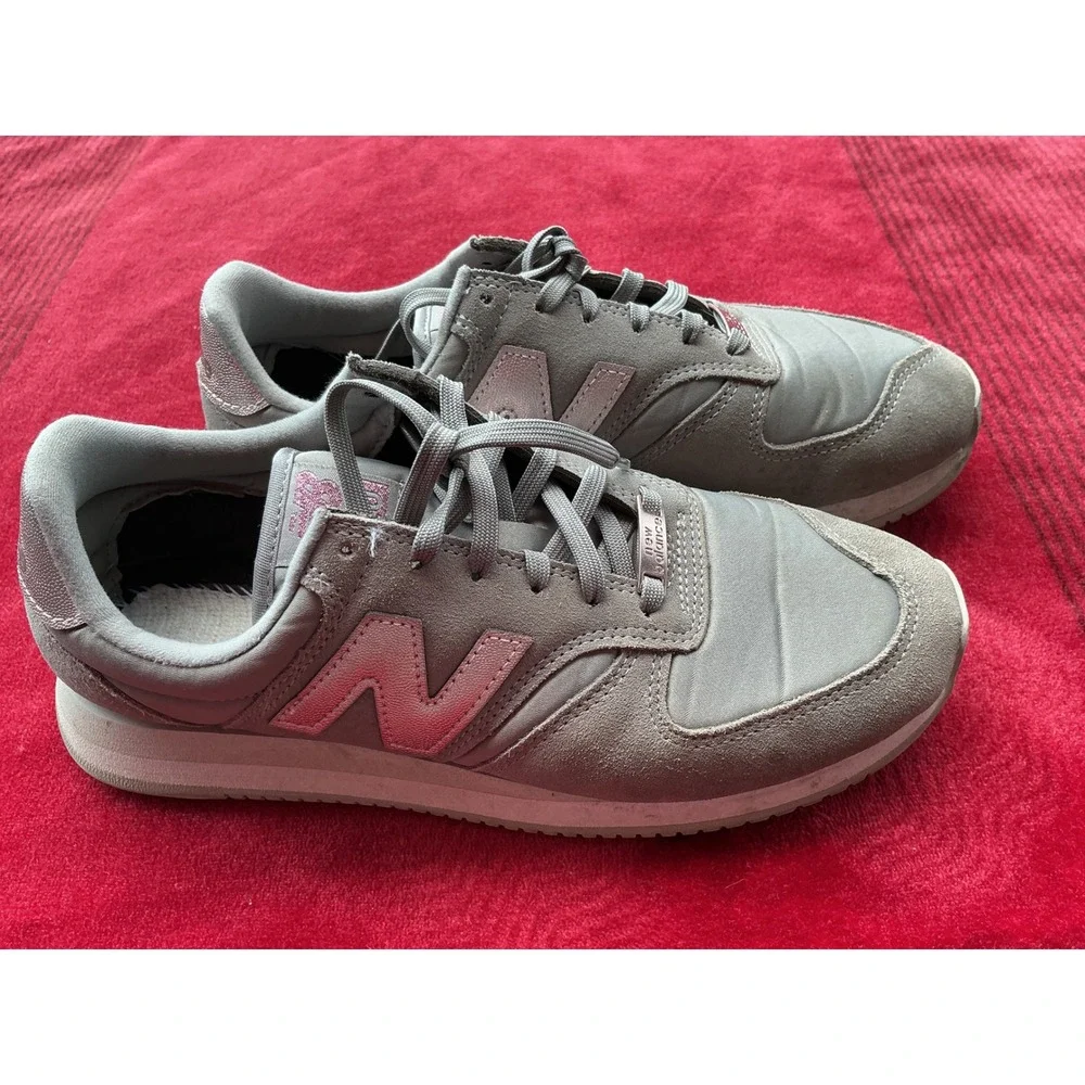 New Balance 420 Sneaker Womens 8.5 Grey Rose Gold Good Retro WL420DL2 Metallic